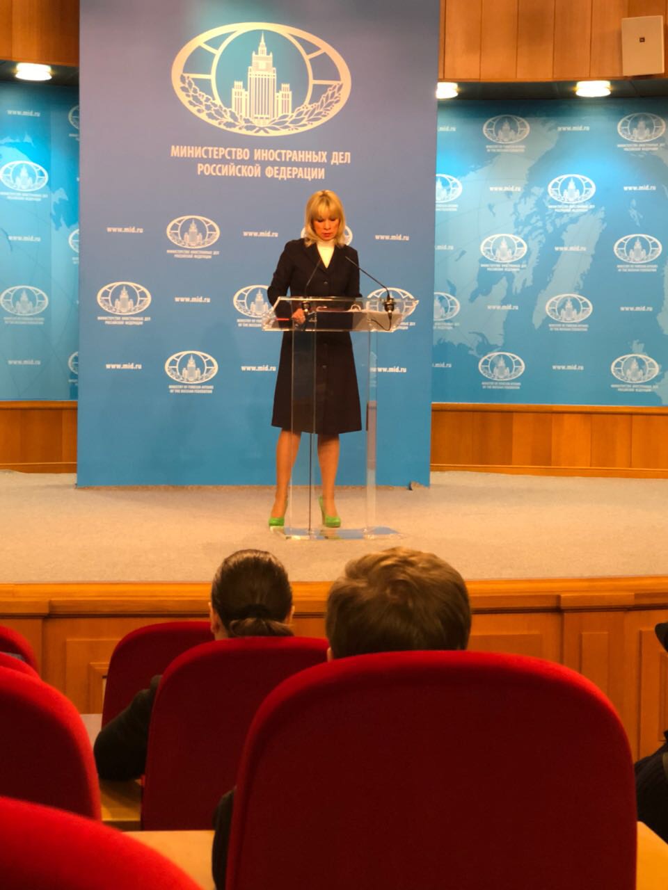 وته‌بێژى وه‌زاره‌تى ده‌ره‌وه‌ى رووسيا ماريا زاخارۆڤا، 12/1/2018، فۆتۆ: كوردستان24